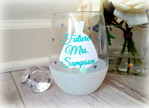 Bride Stemless Wine Glass - love-in-the-city-shop
