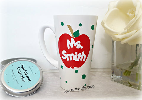 Custom Teacher Mug (Latte) - love-in-the-city-shop