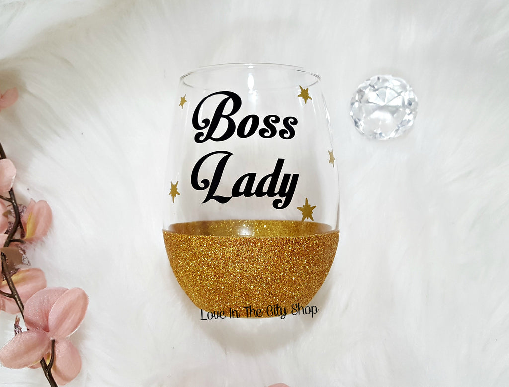 Boss Lady Wine Glass - love-in-the-city-shop