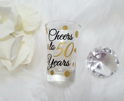 50th Birthday Shot Glass - love-in-the-city-shop