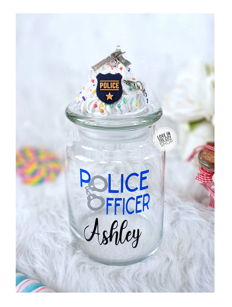 Police Officer Candy Jar