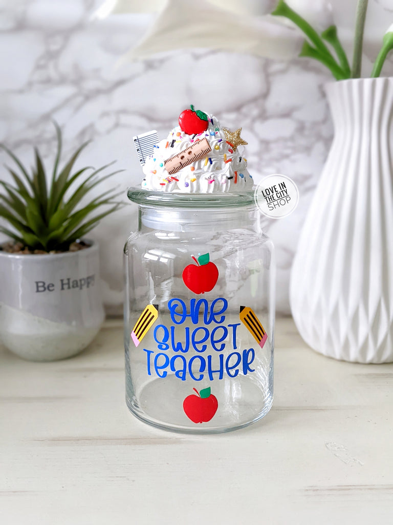 One Sweet Teacher Candy Jar
