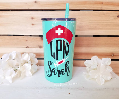 LPN Nurse Metal Tumbler (Mini Tumbler) - love-in-the-city-shop