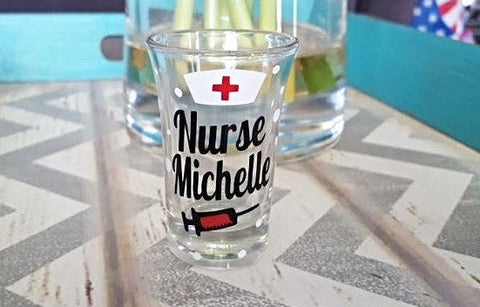 Custom Nurse Shot Glass - love-in-the-city-shop