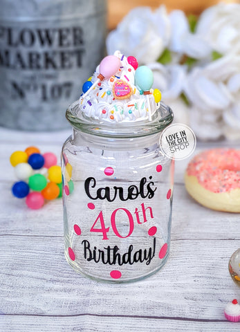 Birthday Candy Jar