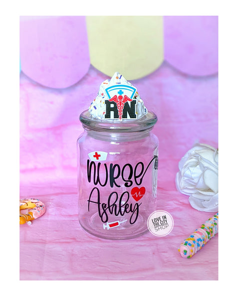 RN Nurse Candy Jar