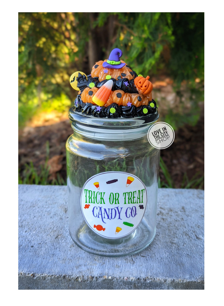 Trick or Treat Halloween Candy Jar