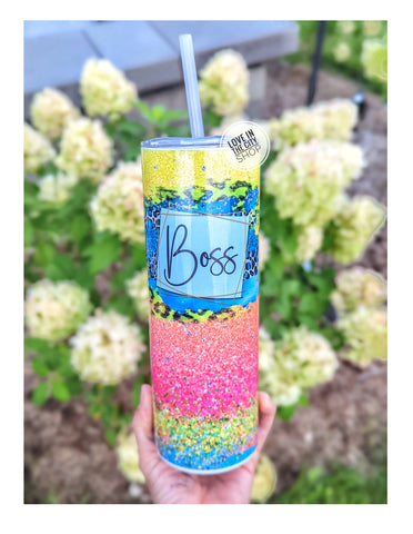 Ombre Boss Tumbler, Sublimation Tumbler