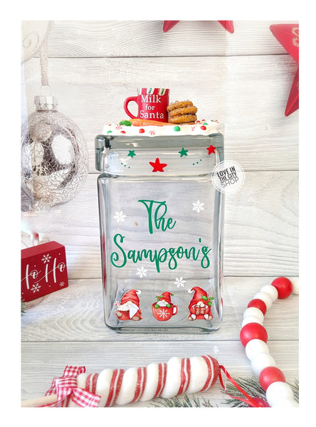 Christmas Gnomes Cookie Jar