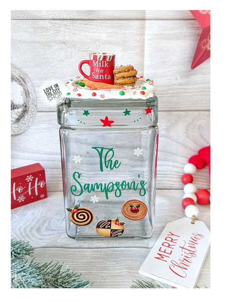 Santa Cookies and Milk Cookie Jar