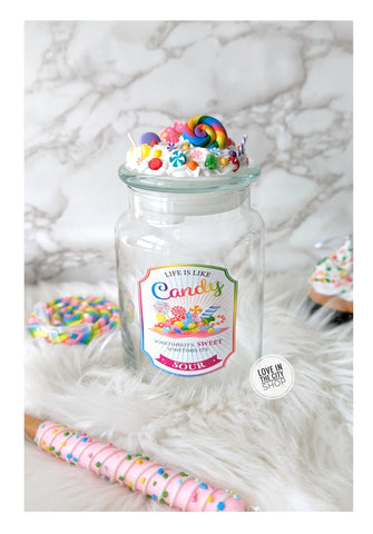 Candy Label Candy Jar