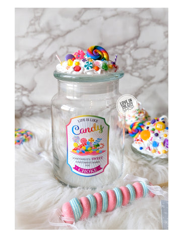 Funny Candy Label Candy Jar