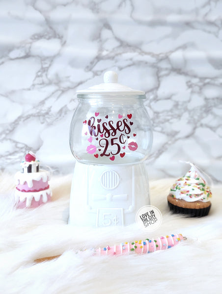 Valentine Gumball Machine Candy Jar