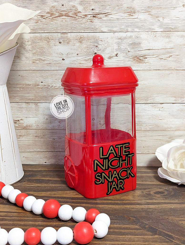 Late Night Snack Jar Popcorn Machine Snack Jar