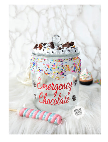 Chocolate Emergency Large Candy Jar