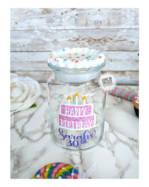 Happy Birthday Candy Jar