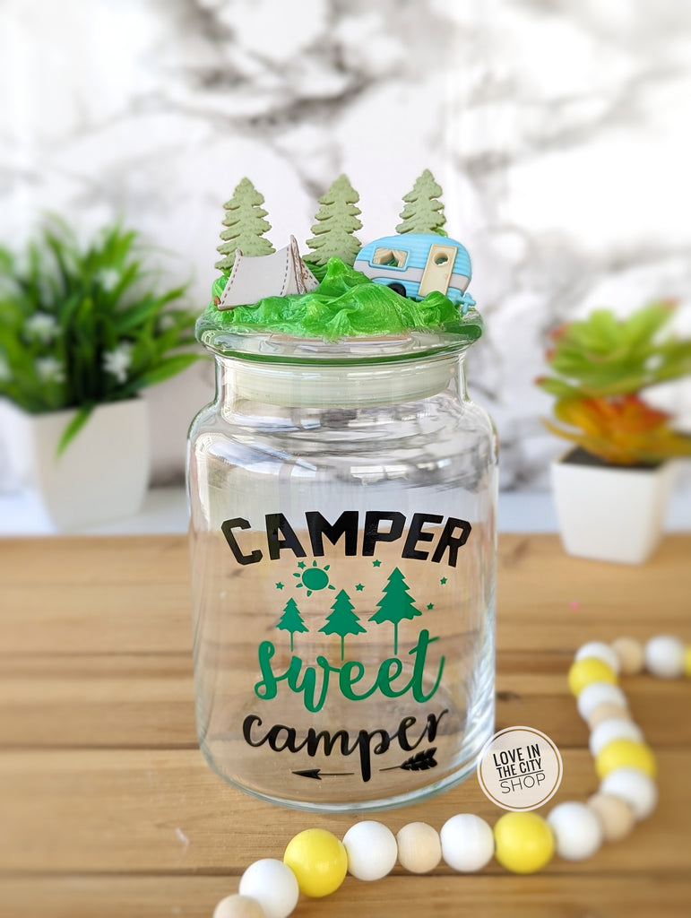 Camper Sweet Camper Candy Jar
