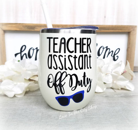 Teacher Assistant Wine Tumbler - love-in-the-city-shop