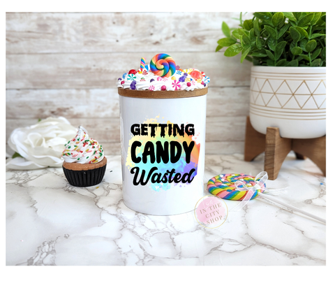Candy Wasted Funny Desk Candy Jar 25oz