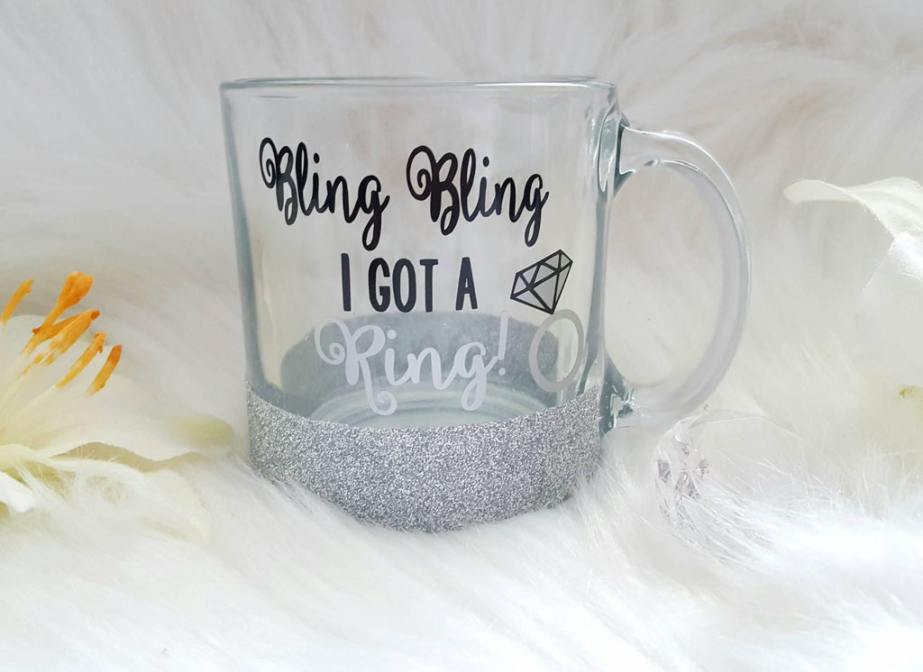 Engagement Glass Coffee Mug - love-in-the-city-shop