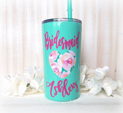 Bridesmaid Metal Tumbler (Mini Tumbler) - love-in-the-city-shop