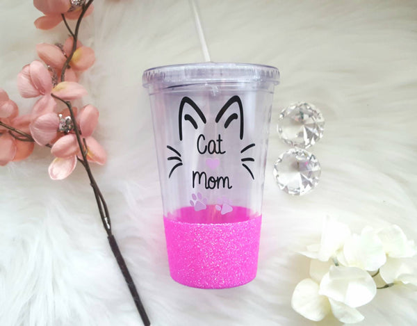 Cat Mom Tumbler (Acrylic) - love-in-the-city-shop