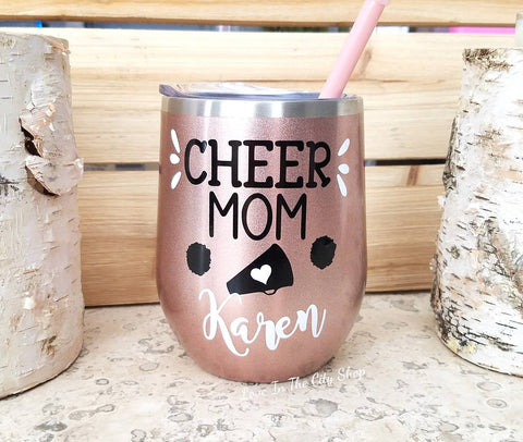 Cheer Mom Wine Tumbler - love-in-the-city-shop