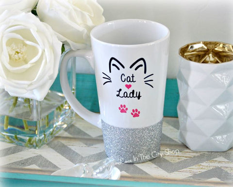 Cat Lady Mug / Cat Mom Latte Mug - love-in-the-city-shop