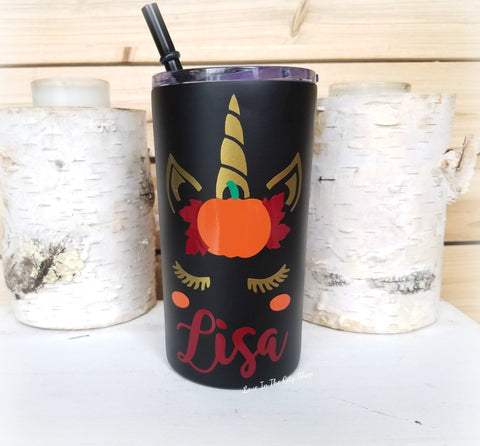 Fall Unicorn Metal Tumbler (Mini Tumbler) - love-in-the-city-shop