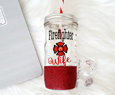 Fire Wife Tumbler (Glass Tumbler) - love-in-the-city-shop