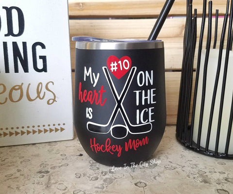 Hockey Mom Wine Tumbler - love-in-the-city-shop