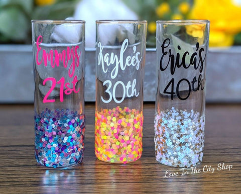 Custom Birthday Shot Glass