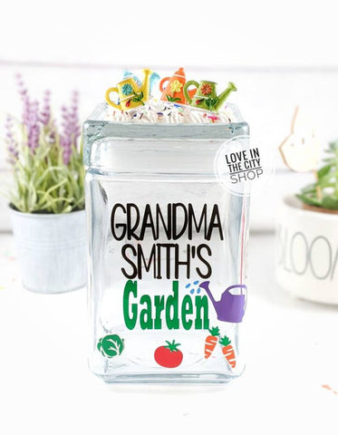 Personalized Gardening Herb Jar