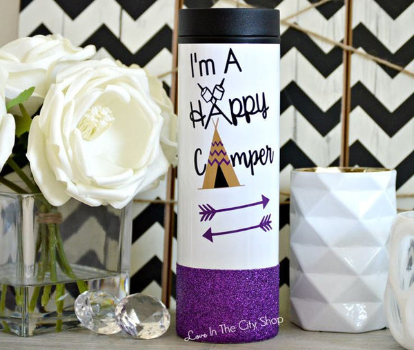 Happy Camper Travel Tumbler - love-in-the-city-shop