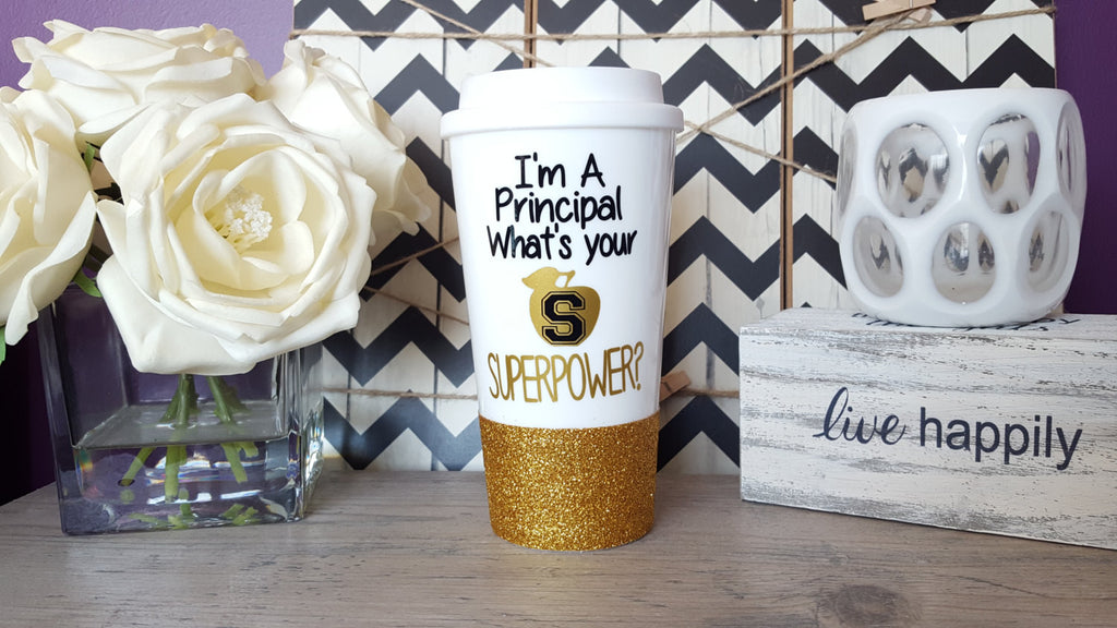 I'm a Principal What's Your Superpower Travel Mug - love-in-the-city-shop
