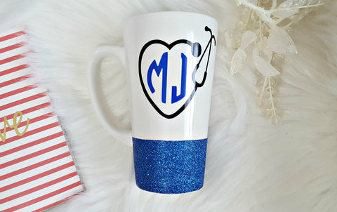 Nurse Monogram Latte Mug - love-in-the-city-shop