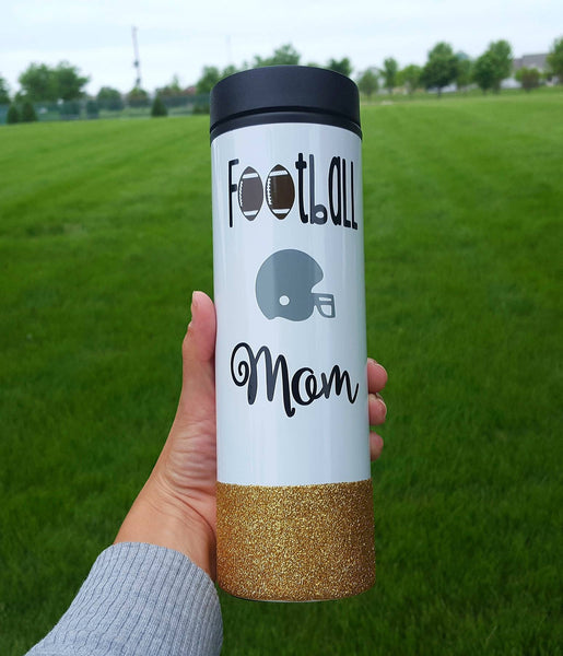Football Mom Travel Tumbler - love-in-the-city-shop