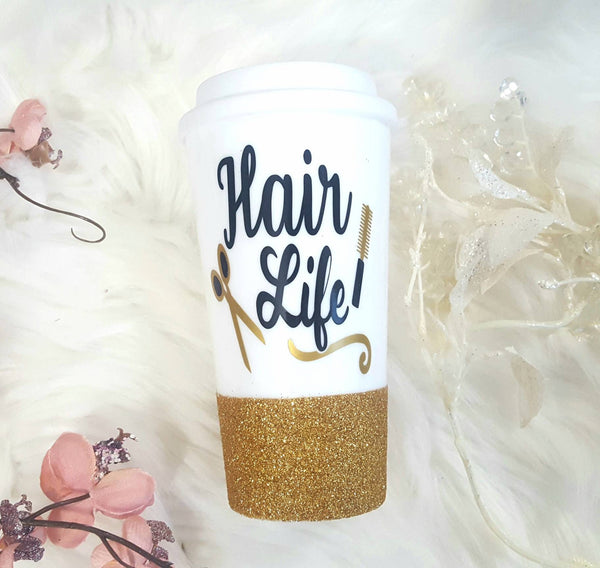 Hair Life Hair Stylist Travel Mug - love-in-the-city-shop