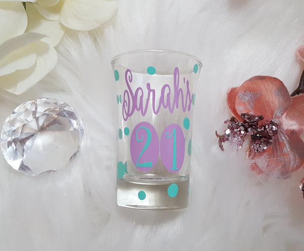 Happy 21st Birthday Shot Glass - love-in-the-city-shop