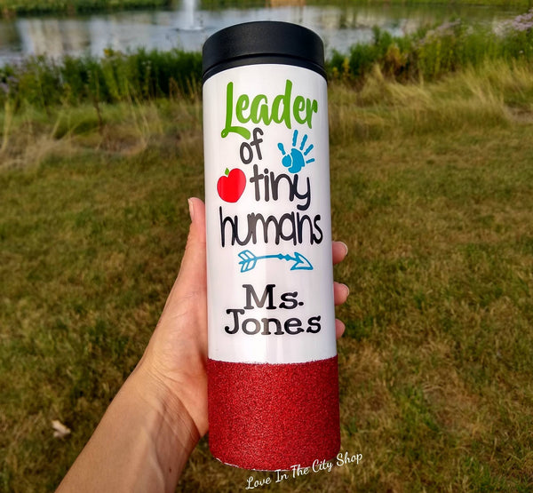 Leader of Tiny Humans Travel Tumbler - love-in-the-city-shop