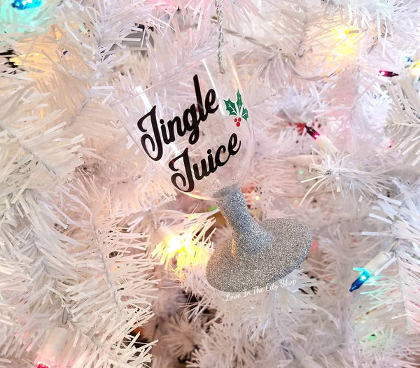 Jingle Juice Wine Glass Ornament - love-in-the-city-shop