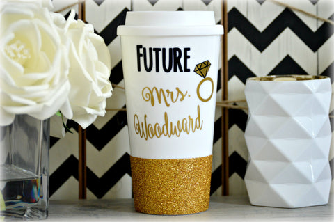 Future Mrs. / Engagement Travel Mug - love-in-the-city-shop