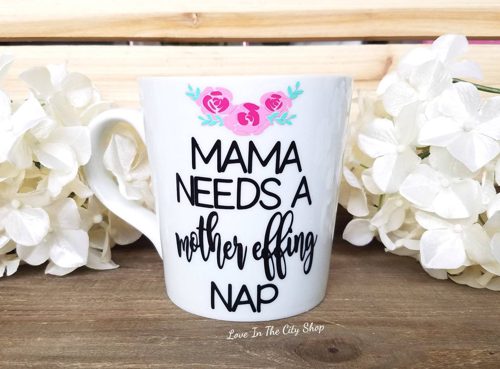 Mama Needs Coffee - Gifts For Mom - 16 Oz Coffee Glass