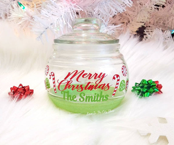 Merry Christmas Candy Jar - love-in-the-city-shop