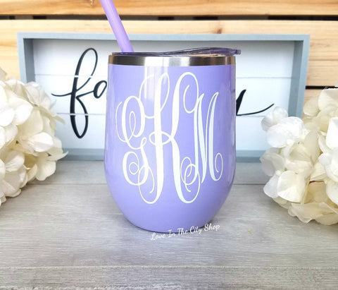 Monogram Wine Tumbler - love-in-the-city-shop