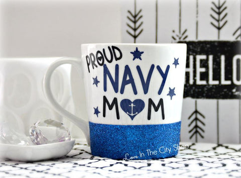 Navy Mom Coffee Mug - love-in-the-city-shop