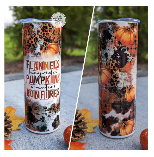 Fall Leaves Tumbler- Sublimation Tumbler