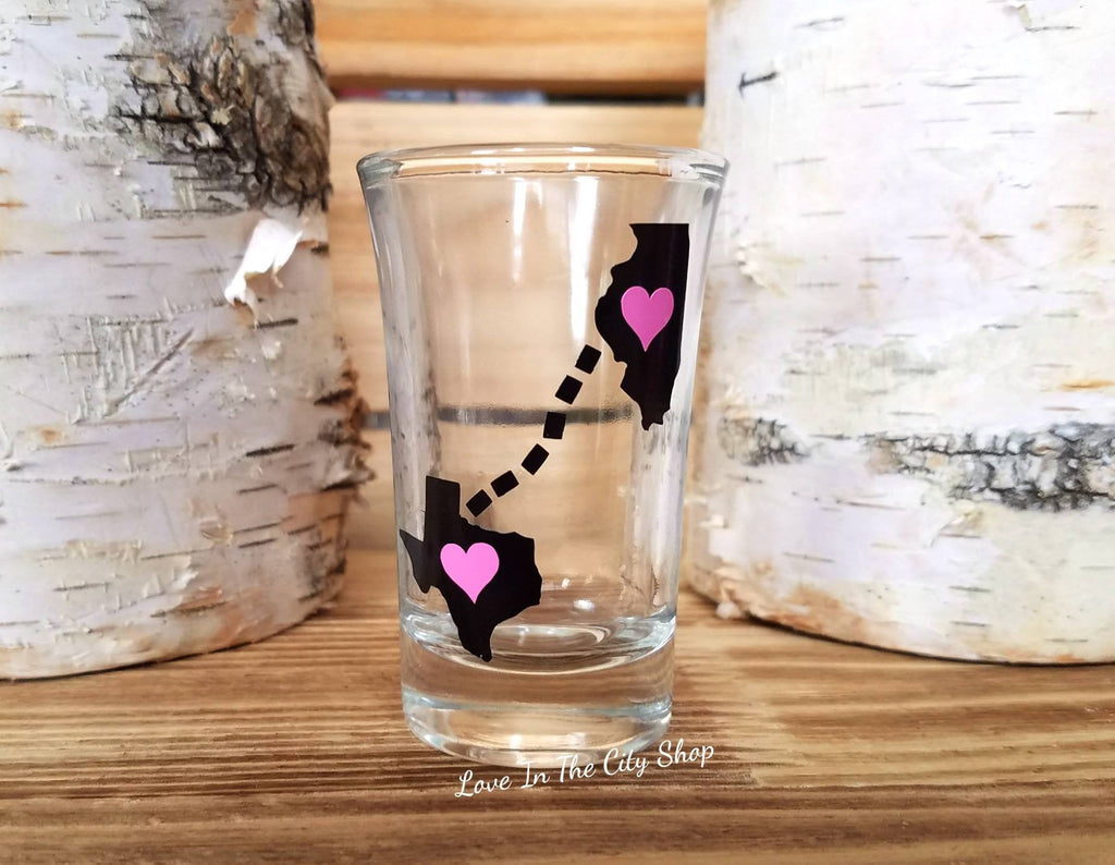 Long Distance States Shot Glass - love-in-the-city-shop