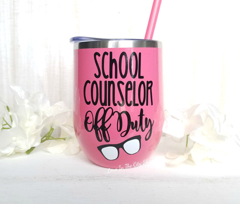 School Counselor Wine Tumbler - love-in-the-city-shop