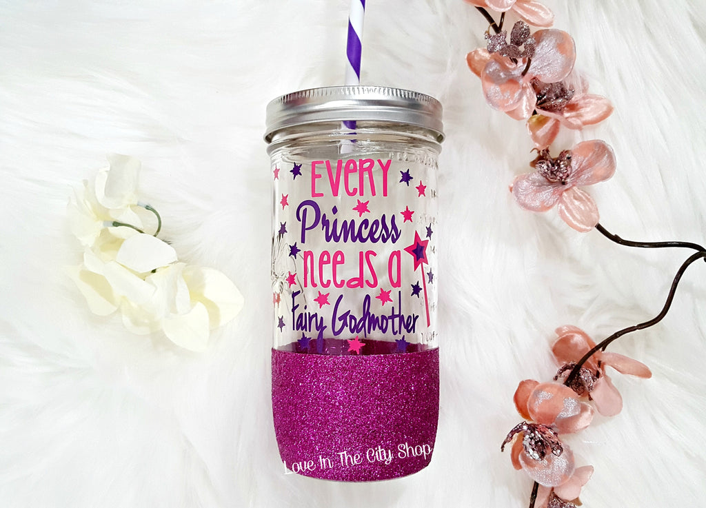 Every Princess Needs a Fairy Godmother Tumbler (Glass Tumbler) - love-in-the-city-shop